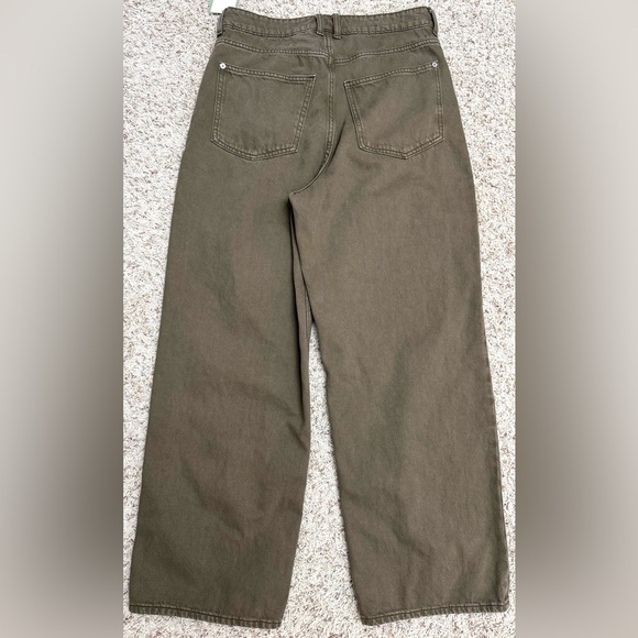 Women’s H&M Divided Jeans Brown 754126 High Waisted Wide Leg Loose Fit Size 6 - Picture 5 of 5